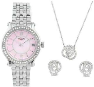 rotary watch and necklace set