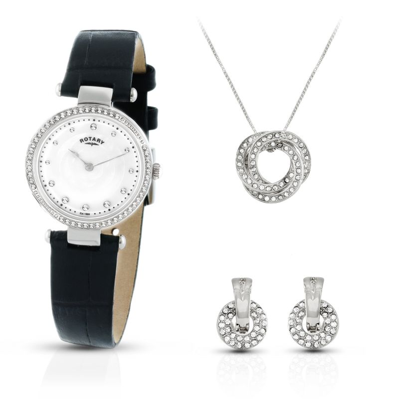 rotary watch and necklace set